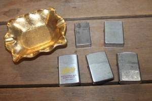 lot 1934 image: Vintage Ashtray and Lighters