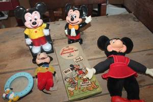 lot 1960 image: Vintage Mickey Mouse Dolls and More