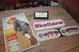lot 1983 image: Vintage Skelly Sign and More