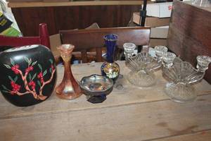 lot 1991 image: Vintage Candlestick Stick Holders, Vases & More
