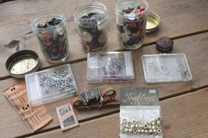 lot 2004 image: Jars of Vintage Buttons and More