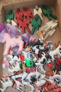 lot 2020 image: Flat of Vintage Toys