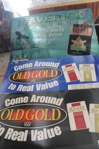lot 2029 image: 3 Cigarette Signs