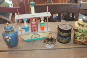 lot 2035 image: Made in Japan Ship Musical Figurine and More