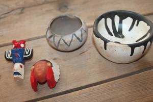 lot 2083 image: Vintage Native American Pottery Bowls & More