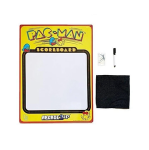 lot 49 image: Arcade1Up Pac-Man Scoreboard Whiteboard with Culver any location no expiry Single Deluxe Burger certificate