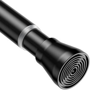lot 709 image: AIZESI Black 1pcs Spring Tension Curtain Rods 17 to 26 Inches, Short Tension Rod Loaded Small Mini Extendable Curtain Tension Rod Adjustable For Windows Bedroom Closet Cupboard - Retail $19