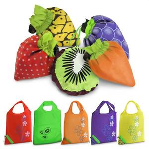 lot 748 image: 5 PCs Fruit Micro Tote Bag �� Reusable Grocery Bags Foldable with 15x15 Capacity Size, Washable Build for Wear Resistance and Long Service Life �� Handy Choice for Market Trips and Daily Carrying - Retail $9