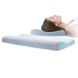 lot 767 image: 6CM Ultra Thin Contour Memory Foam Pillow, Thin Pillow for Stomach and Back Sleepers Slim, Low Profile Slim Bed Pillow for Sleeping and Neck Support with Washable Pillow Case - Retail $43