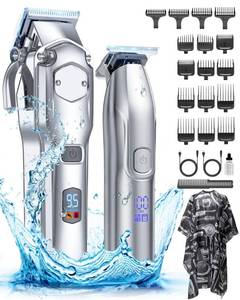 lot 775 image: Romanda Clippers and Trimmers Set, Hair Clippers for Men Cordless,Mens Clippers and Grooming Set,Barber Clippers Set - Retail $30