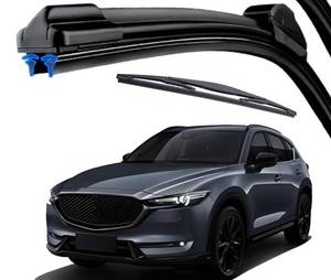 lot 791 image: Dual Rubber Blade Windshield Wipers for Mazda CX-5 CX-9 2017 2018 2019 2020 2021 2022 2023 2024 2025 Automotive Replacement Wiper Blades CX5 CX9 241814 Top Lock (Set of 2) - Retail $29