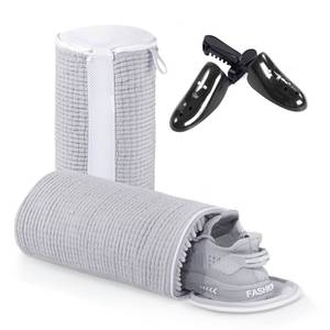 lot 809 image: Teletrogy Shoe Laundry Bags for Washing Machine, Reusable Laundry Shoe Bag for Washer and Dryer, Fluffy Fibers 360° Wrap Around Cleaning, Adjustable Protective Shoe Trees - Home Dorm Travel, Gray - Retail $45