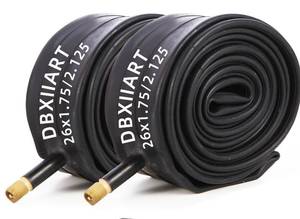 lot 829 image: Heavy Duty Bike Tubes 2PCS 26x1.75 26x1.95 26x2.0 26x2.125 26x1 34 26x2 18 4757-559 47-559 54-559 57-559 Schrader Valve Bicycle Inner Tubes (26x1.752.125) - Retail $10
