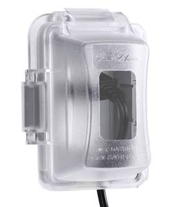lot 832 image: Bates- Weatherproof Electrical Outlet Cover, 1-Gang Outdoor Plug Cover - Retail $8