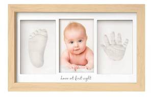 lot 854 image: KeaBabies Baby Hand and Footprint Kit, Clay Keepsake Frame (Ash Wood)Quick Dry Handprint and Footprints, Newborn Nursery Picture Frame, Personalized New Mom Gifts for Baby First Christmas Shower - Retail $0