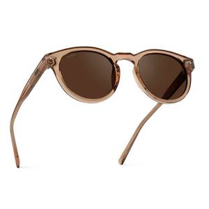 lot 880 image: Round Polarized Sunglasses for Women - Retro Classic UV400 Protection for Driving & Everyday Wear (Light Crystal BrownBrown Lens) - Retail $49