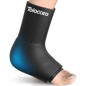 lot 905 image: Tolaccea Ankle Ice Pack Wrap PRO for Injuries, Foot Ice Pack for Hot and Cold Therapy, Flexible Cold Pack for Plantar Fasciitis,Swelling,Sprained, ColdFocus for More Cooling Large (Pack of 1) - Retail $30