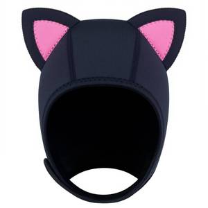 lot 931 image: Dizokizo Scuba Hood Cat Ears Thermal Wetsuit Hood for Men Women 3mm Neoprene Swim Cap with Flow Vent for Snorkeling Diving Surfing Water Sports (L) - Retail $30