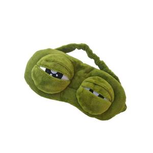 lot 936 image: Cute 3D Frog Eye Sleep Mask, Funny Cute Frog Eye Blindfold Cover for Children Adult, Soft Eyeshade Sleeping Mask for Plane Travel Yoga Office Snap (Green) - Retail $4,700