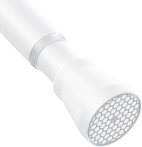 lot 938 image: AIZESI White Shower Curtain Rod 43 to 73 Inch Adjustable No Drilling - Retail $15