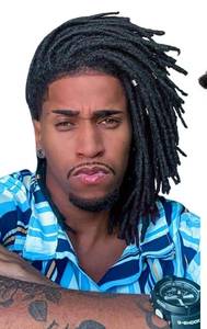 lot 966 image: Coriario 14 Inch Human Hair Loc Extensions With Curly Ends 8 Strands 0.6cm Dread Human Hair Dreadlock Extensions for Men - Retail $1,875