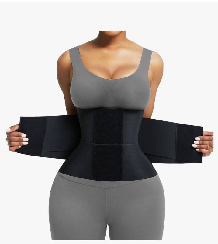 lot 38179 image: Waist Trainer Belt Waist Cincher Trimmer Ab Belt Tummy Control Body Shaper with Triple Wrap Women and Men - Retail $27