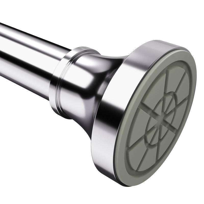 lot 58564 image: Shower Curtain Rod, 31-80 Inches Adjustable Tension Rod, 1-Inch Diameter Heavy Duty Rustproof Stainless Steel, No-Drill Spring Rod for Bathroom, Kitchen and Closet, Silver - Retail $14