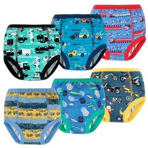 lot 4 image: MooMoo Baby 6 Packs Potty Training Underwear Absorbent Vehicle Training Pants for Toddler Boys and Girls Pee Pants 2T-7T - Retail $26