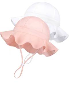 lot 41 image: Baby Sun Hat Kids with UPF 50 Sun Protection Wide Brim Adjustable Beach Hats for Boys Girls - Retail $10