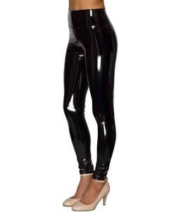 lot 72 image: NewL Women Shiny Metallic Sports Leggings Bright Pencil Pant Fitness Fashion Jeggings Candy Color Trousers (US, Alpha, XX-Large, Regular, Regular, Black) - Retail $20