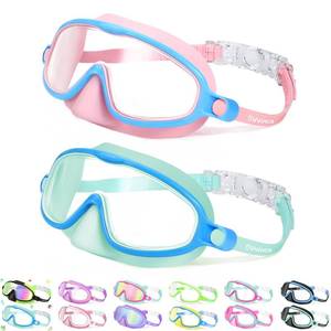 lot 83 image: Vvinca 2 Pcs Kids Swim Goggles with Nose Cover, Swimming Diving Mask Wide View Anti Fog UV Anti Shattered Lens for Kids 3-5 - Retail $28
