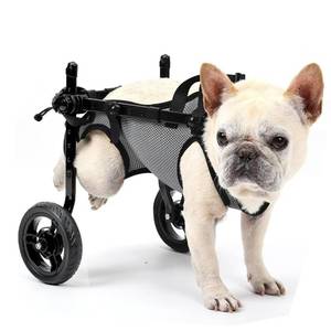 lot 87 image: BECROWM Dog Wheelchair for Back Legs, Light Weight Dog&Cat&Pets Wheelchair Cart with Disabled Hind Legs Walking, Adjustable Doggy Wheelchair Cart with Wheels for Back Legs (Grey, Medium��M��) - Retail $54