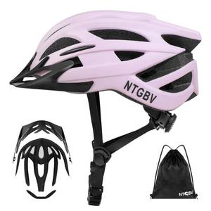 NTGBV Bike Helmet Adult Men/Women Visor CPSC/ASTM Cert Matte Pink L - Retail: $421