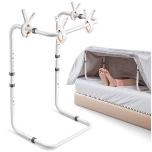 lot 106 image: DePango Blanket Lifter for Feet, Adjustable Height Blanket Lifters for Foot of Bed, Aluminum Alloy Blanket Lifter for Foot Toes Leg Knee Post Surgery Recovery, Gifts for Seniors, 4 Clips Included - Retail $32