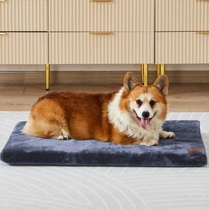 lot 111 image: LIORCE Dog Bed Medium Size Dogs - 30-inch Dog Crate Pad with Removable Washable Cover and Waterproof Lining - Memory Foam Kennel Mat - Reversible Pet Bed (Cool & Warm), Dark Grey - Retail $28