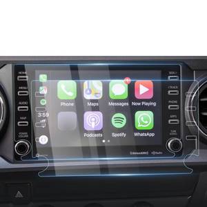 lot 114 image: Karltys Upgrade 2 Pack Screen Protector for 2020-2023 Toyota Tacoma 8 Inch No Glare & Fingerprint for Models SR5TrailTRDLimited Touchscreen, 9H Tempered Glass Navigation Screen Cover - Retail $18