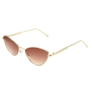 lot 116 image: ENSARJOE Slim Metal Cat-Eye Sunglasses for Women - Minimalist Frame with UV Protection TintedGradient Lenses (Goldbrown) - Retail $32,096