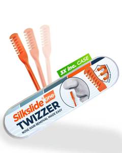 lot 117 image: Silkslide�One TWIZZER �� Nose Hair Trimmer for Men and Women �� Compact Travel Case �� Twist & Trim Nasal Hair Removal �� Japanese Premium Blades �� No Electricity or Batteries - Retail $8