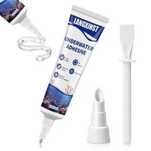 lot 122 image: Aquarium Safe Silicone,Aquarium Silicone Transparent Underwater Sealant Waterproof, Strong Adhesion, Excellent Flexibility, Suitable for Underwater bonding in Aquariums (120ml) - Retail $12
