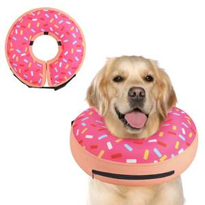 lot 124 image: Supet Inflatable Dog Cone Collar Alternative After Surgery, Doggie Neck Donut Collar Recovery ECollar, Soft Dog Cone for Small Medium Large Dogs - Retail $20