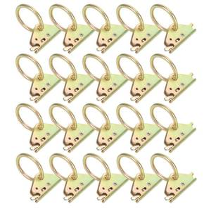 lot 128 image: Gooeap 20-Pack Steel E-Track O-Ring Tie-Down Anchors for Trailer Tie Down System, E Track Accessories to Secure Cargo in EnclosedFlatbed Trailer Truck - Retail $28