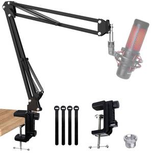 lot 129 image: MISSING PIECES QuadCast Boom Arm, Mic Arm for Blue Yeti HyperX QuadCast SoloCast Fifine AM8 and Most Microphone, Mic Stand Desk with 38 to 58 Adapter by SUNMON - Retail $20