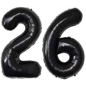 lot 138 image: 40 Inch Number Balloons 26 Black Big Giant Jumbo Number Foil Mylar Balloons for 26th Birthday Party Supplies Anniversary Events Decorations (Black-26) - Retail $6