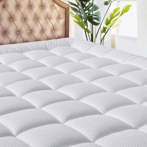 lot 180 image: MATBEBY Queen Size Mattress Pad - Cooling Breathable Mattress Topper, Quilted Fitted Mattress Protector, Pillow Top Mattress Cover with 8-21 Deep Pocket, Soft, Machine Washable, White, 60x80 Inches - Retail $48