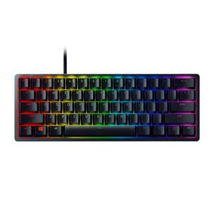 lot 992 image: Razer Huntsman Mini 60% Gaming Keyboard Linear Optical Switches - Aluminum Top Frame - Chroma RGB Lighting - PBT Keycaps - Onboard Memory - Snap Tap - Black - Retail $100