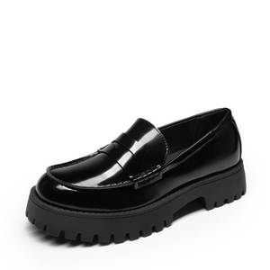 lot 994 image: Pre Owned DREAM PAIRS Loafers for Women Platform Chunky Penny Loafer Lug Sole Comfortable Slip On Dressy Casual Work Business Office Shoes,Size 8.5,Black-Patent,SDLS26006W - Retail $30