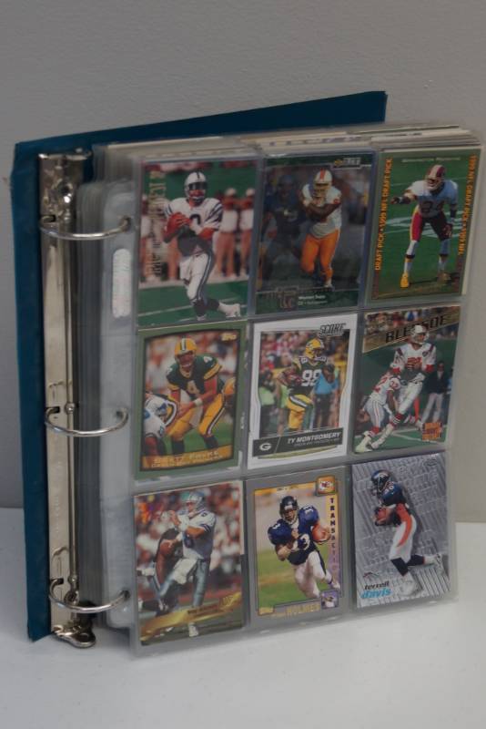lot 93 image: Treasure Hunt Time-  Binder of Football  Cards- Hall of Famers Included  NFL