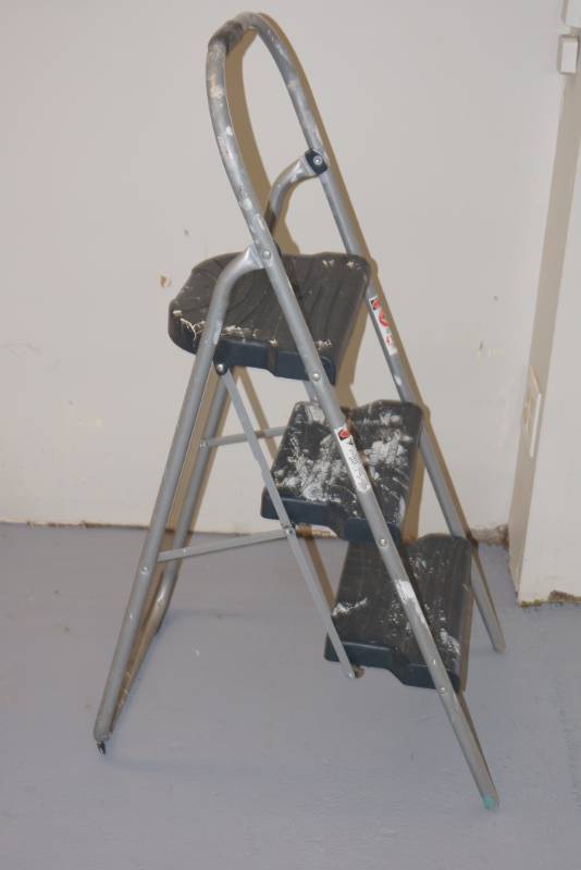 lot 128 image: Werner Folding Step Stool-  Rated 225 pounds