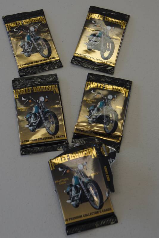 lot 158 image: Harley Davidson Trading Card Lot- 5 Packs