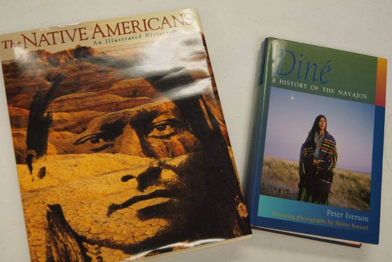 lot 174 image: 2 Native American Books  The Native American  An Illustrated History & Din  A History of the Navajos by Peter Iverson